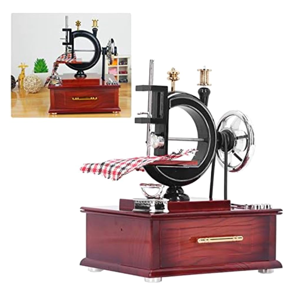 Amazon.co.jp: MAKIVI ミシン型オルゴール、ヴィンテージミニレトロ